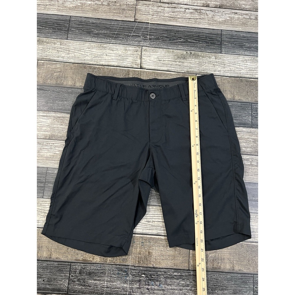 Under Armour Shorts Mens 34 Black Match‎ Play Golf Performance HeatGear 11"